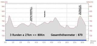 5th International Triathlon in Saalfelden - profil biciklistike staze